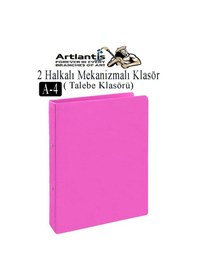 Resim 2 Halkalı Klasör 1 Adet A4 Pvc Öğrenci Ve Ofis Tipi Evrak Sunum Talebe Klasörü İç Cepli Otomatik Mekanizmalı Büro Okul Pembe 