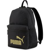 Resim Puma Puma Phase Backpack Puma Black-Golden Lo Siyah Unisex Çanta 07548749 
