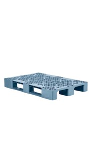 Resim Palet Plastik 80x120x15 Cm 8,5 Kg Hijyenik (euro ) Yük Taşıma I Delikli Model Üzeri Delikli A.gri 