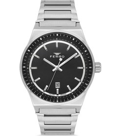 Resim FERRO Gümüş Çelik Kordon Erkek Kol Saati F11592AWT-A2 