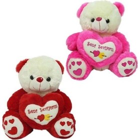 Resim Peluş Kalpli Ayı 37Cm 