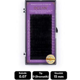 Resim Ocean 0.07d Dramatik Kıvrım 15 Mm Soft Eyelash Doğal İpek Kirpik 16'lı 