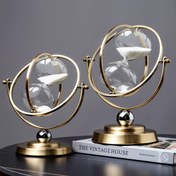 Resim 1 adet, 30 Dakikalık Beyaz Kum Saati, Antika Esintili 720° Dönebilen Kum Saati, Metal ve Cam Vintage Kum Saati Ofis, Masa, Ev Dekorasyonu ve Düğün Süslemesi İçin 