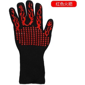 Resim Geeksen Kırmızı Isıya Dayanıklı Silikon Eldiven Mutfak, Barbekü, Fırın İçin 500 C, Kayganlık Engeli, Ev Kullanıma Uygun Her İkisi İçin Çok Renkli 