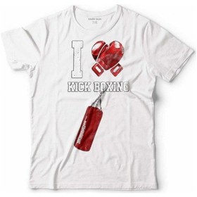 Resim I Love Kıck Boxıng Boks Eldiveni Çocuk Tişört 001 