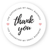 Resim AMBALAJ PAZARI Sticker 1 - Thank You 4x4 cm - 66 Adet 