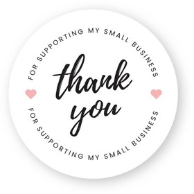 Resim AMBALAJ PAZARI Sticker 1 - Thank You 4x4 cm - 66 Adet 