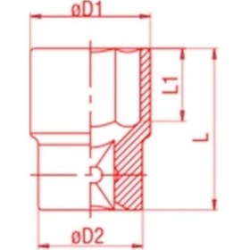 Resim İzeltaş 1113 06 1026 1/2" Altı Köşe Lokma Anahtar 26 MM 