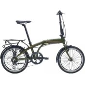 Resim Carraro Flexi 108 20 Jant 8 Vites 32 cm V-Fren Katlanır Bisiklet-Mat Haki - Siyah - Turuncu 