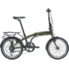 Resim Carraro Flexi 108 20 Jant 8 Vites 32 cm V-Fren Katlanır Bisiklet-Mat Haki - Siyah - Turuncu 