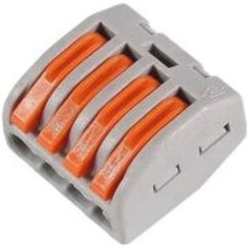 Resim Dörtlü Kablo Birleştirici Klemens Mandallı - 10 Adet 