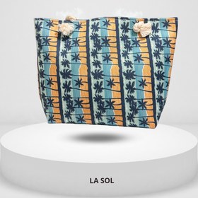 Resim La Sol Desenli Plaj Çantası ve Bucket Balıkçı Şapka (fermuarlı) 