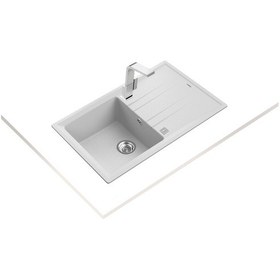 Resim Teka Stone 50 B-Tg Tek Hazneli Tek Damlalıklı Tegranite Eviye - Beyaz - 115330026 