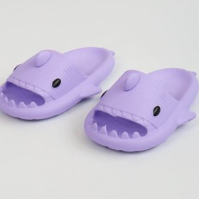 Resim Wagoon WG500 Köpekbalığı Mor Unisex Tam Ortopedik Terlik Shark Slides 