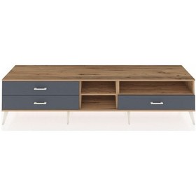 Resim Hyperion Tv Ünitesi 2 Raflı 3 Çekmeceli 220x44x51 Çam-çam/antrasit Atlas Çam/antrasıt - Atlas Çam 