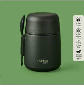 Resim Evidea Kitchen Yemek Termosu - Siyah - 500 ml 