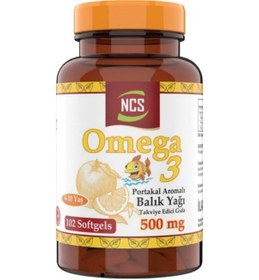 Resim Portakal Aromalı Omega 3 Balık Yağı 500 Mg 102 Softgel 