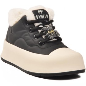 Resim GAMELU Chizy Z Siyah Kürklü Kadın Sneaker 