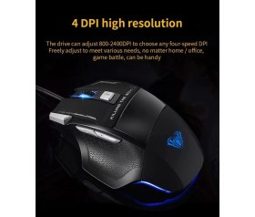 Resim Mena Rise Aula S12 Oyun Mouse'u 4800 Dpı 