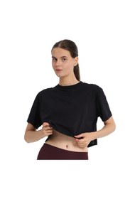 Resim Sportive Sedona Cropped Kadın Siyah Günlük Stil T-shirt 25kk1034-syh 1776543 SIYAH 