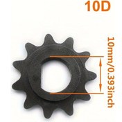 Resim Hightower 10d Yüksek Hız L-faster Zincir Dişlisi My1020 Fırçasız Dc Motor İçin - Dayanıklı Demir Yapı, Elektrikli Ve Benzinli Mini Scooterlar İçin, Siyah 