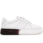 Resim Men's White Thick Sole Lace Up Leather Sneaker Derimod