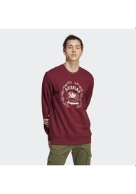 Resim adidas IC5770 HTA CREW Erkek Sweatshirt Bordo 