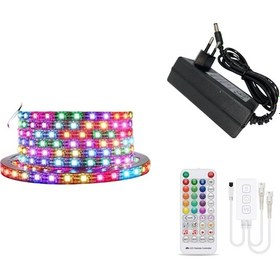 Resim WS2812B ARGB Pixel Şerit LED 5VOLT 5m Ses ve Müzik Duyarli Wifi Ç 