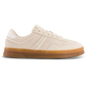 Resim Tommy Hilfiger Kadın Bej Greenwich Süet Sneaker 