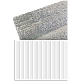 Resim 3 Adet Polietilen Kalorifer Petek Arkalığı Radyatör Arkası Isı Yalıtım Levhası Alüminyum Kaplı Plaka 