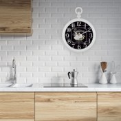 Resim Galaxy Köstekli Cappuccino Duvar Saati - Beyaz - 30 cm 