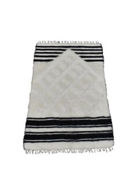 Resim Kilim Antik El Dokuma Yün Namazlık Seccade Tiftik Siirt Battaniyesi 0007 - Yeni - Beyaz 