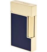Resim C16457 St Dupont Line 2 Blue Laquer Yellow Gold Çakmak 