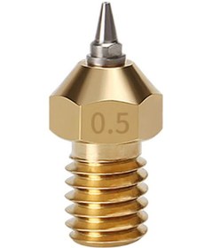 Resim Koodmax 3d Yazıcı Nozzle M6 V5 V6 E3d Çelik Pirinç Mk8 Ekstrüder Memesi Baskı Kafası 0.5mm 1.75mm 
