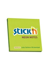 Resim Hopax Stıckn Yapışkanlı Not Kağıdı 100 Yp 76x76 Fosforlu Yeşil He21167 