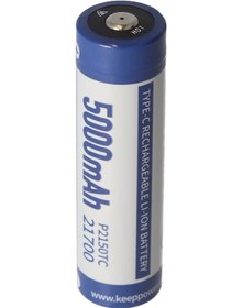 Resim 21700 li-Ion Pil 5000 Mah li-Ion 3.7V - 3.6V 76 2x21.4MM Pcb Korumalı Usb-C Şarj Seçeneği Dahil P2150Tc 