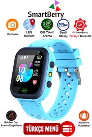 Resim Smartberry Z5 Lbs Konumlu Akıllı Çocuk Takip Saati Sim Kartlı Arama, Kameralı, Gizli Dinleme Özellikli - Mavi 