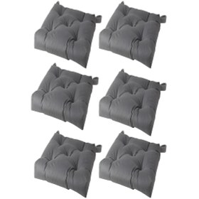 Resim Malında Sandalye Minderi 6 Adet 40/35x38x7 Cm 