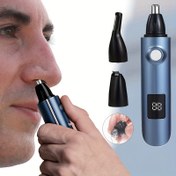 Resim USB Şarj Edilebilir Burun & Kulak Tüyü Düzeltici - Çift Kenarlı, Kolay Temizlenebilir, Erkekler & Kadınlar için Profesyonel Bakım Seti 