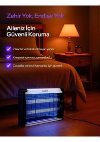 Resim Elektrikli Uv Sinek Öldürücü Zincirli Askılı Sinek Tuzağı Elektrikli Sivrisinek Kovucu 