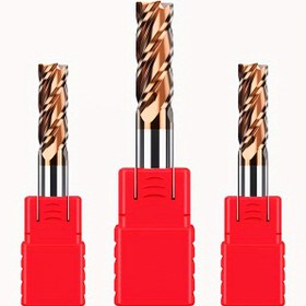 Resim 4 Bıçaklı Tasarım Tungsten Çelik Uçlu Frezeler CNC için - Çelik, Bakır, Alüminyum ve Tungsten Çelik İçin Uygun - Merkez Kesme Tipi 