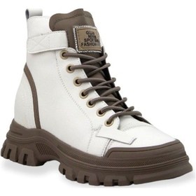 Resim Guja 23k310-1 Hakiki Deri Kadın Bot - Bej 