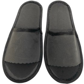 Resim SARI BUKLET OTEL 600 Çift Spa Terliği Önü Açık Kaymaz Tabanlı Tek Kullanımlık Otel terliği 