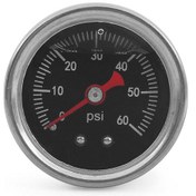Resim Araba Modifiye Yakıt Basınç Göstergesi İşaretçisi Hidrolik Basınç Göstergesi 0 60psi 1233 
