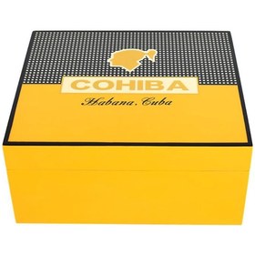 Resim ANGELO Cohiba Sarı Humidor Puro Kutusu Ve Aksesuar Seti 