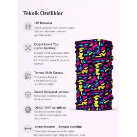 Resim Colizon Unisex Motosiklet Maskesi Bandana - Uv Korumalı Termal Outdoor Boyunluk-Buff 