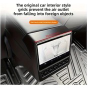 Resim Motion003 For Tesla Model 3/y Arka Hava Kanalı Kapakları Highland Model 2024+ Siyah Beyaz Dikişli Beyaz Koruyucu Kapak İç Mekan Değişikliği Aksesuarı 