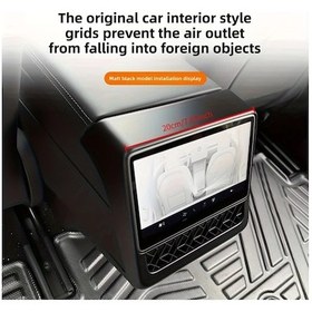 Resim Motion003 For Tesla Model 3/y Arka Hava Kanalı Kapakları Highland Model 2024+ Siyah Beyaz Dikişli Beyaz Koruyucu Kapak İç Mekan Değişikliği Aksesuarı 