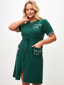 Resim Malvin Yazlık Fermuarlı Ev Bornozu 363297661 Yeşil 