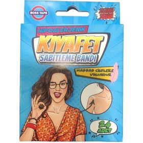 Resim Boss Tape 24'lü Kıyafet Sabitleme Bandı Dekolte Abiye Gelinlik Straplez Sabitleyici 